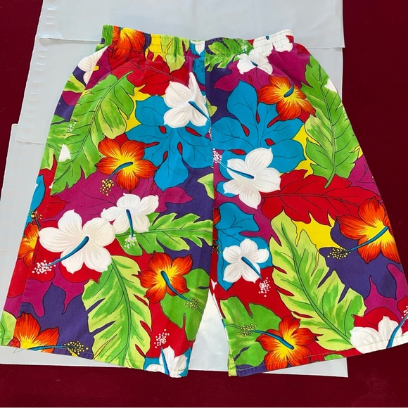 Vtg 32/34 California Shores SHORTS HAWAIIAN STYLE 1479 bright Colors COTTON mens - Picture 11 of 11